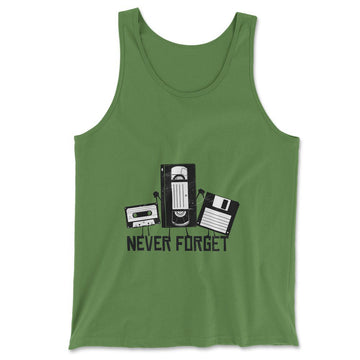 Never Forget The Old Stuff Men/Unisex Tank in Leaf color